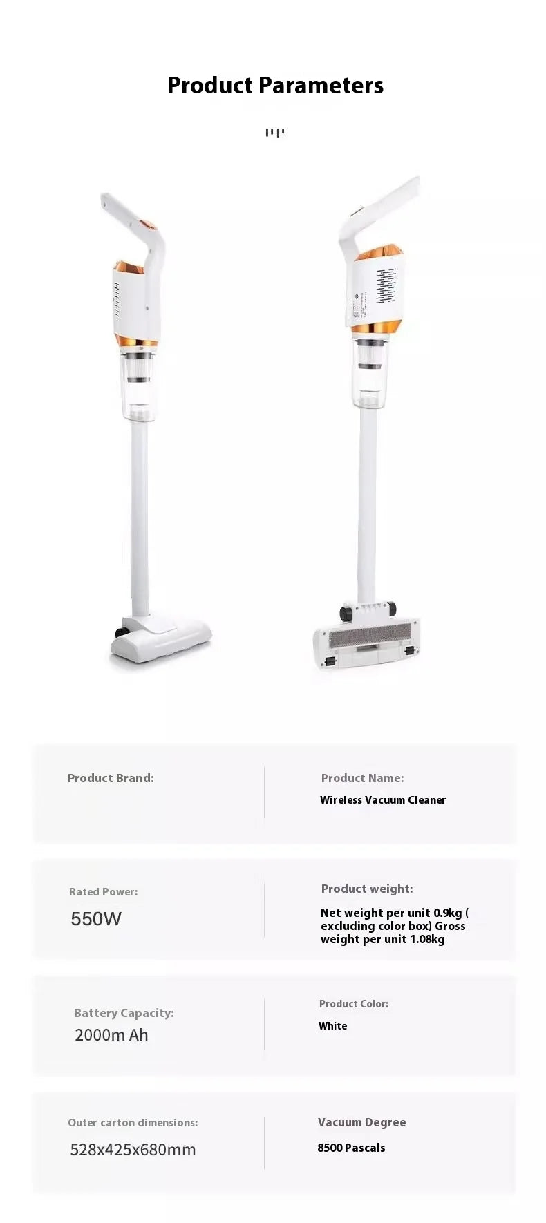 Multifunction Homeappliance 8500pa Cleaning Machine Powerful Wireless Car Vacuum Cleaner Portable 2000mAh Handheld Water Sweeper