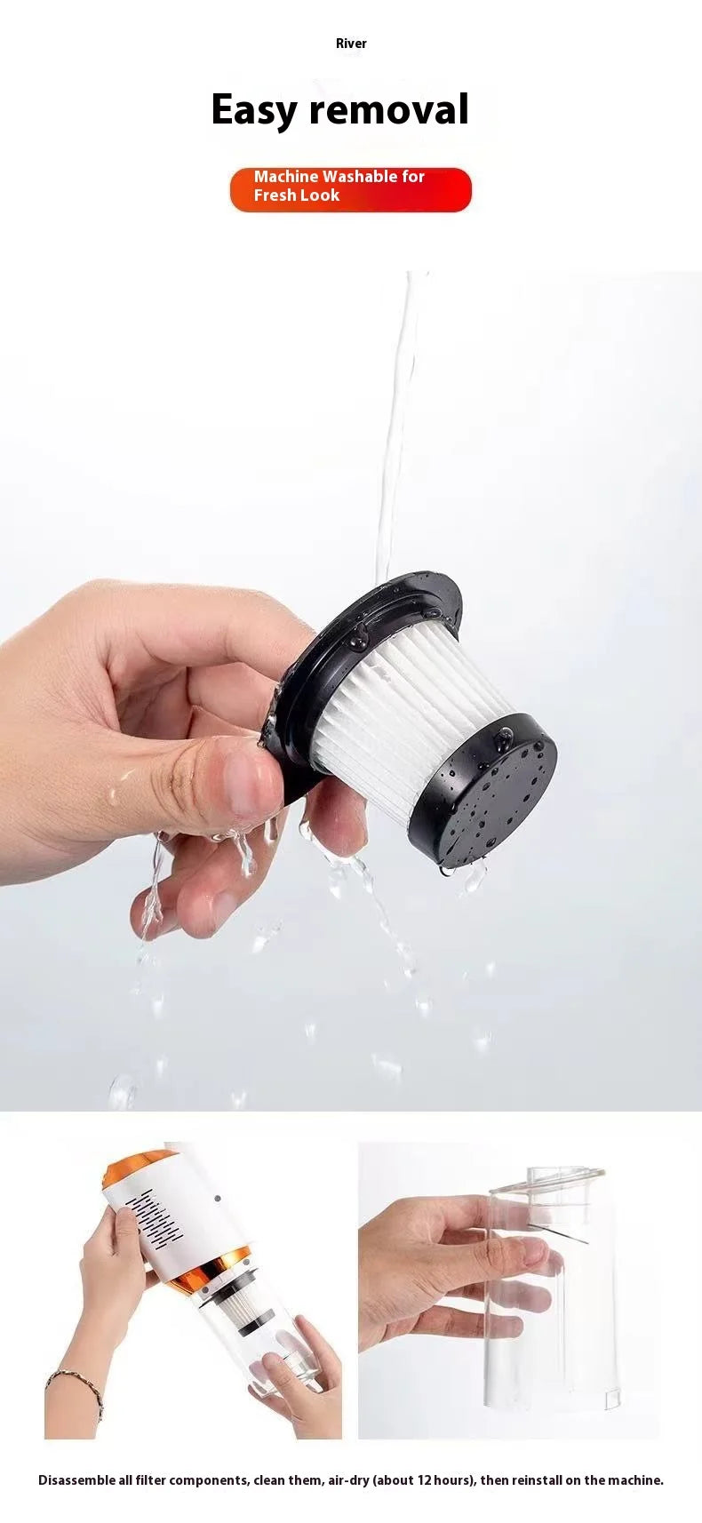Multifunction Homeappliance 8500pa Cleaning Machine Powerful Wireless Car Vacuum Cleaner Portable 2000mAh Handheld Water Sweeper