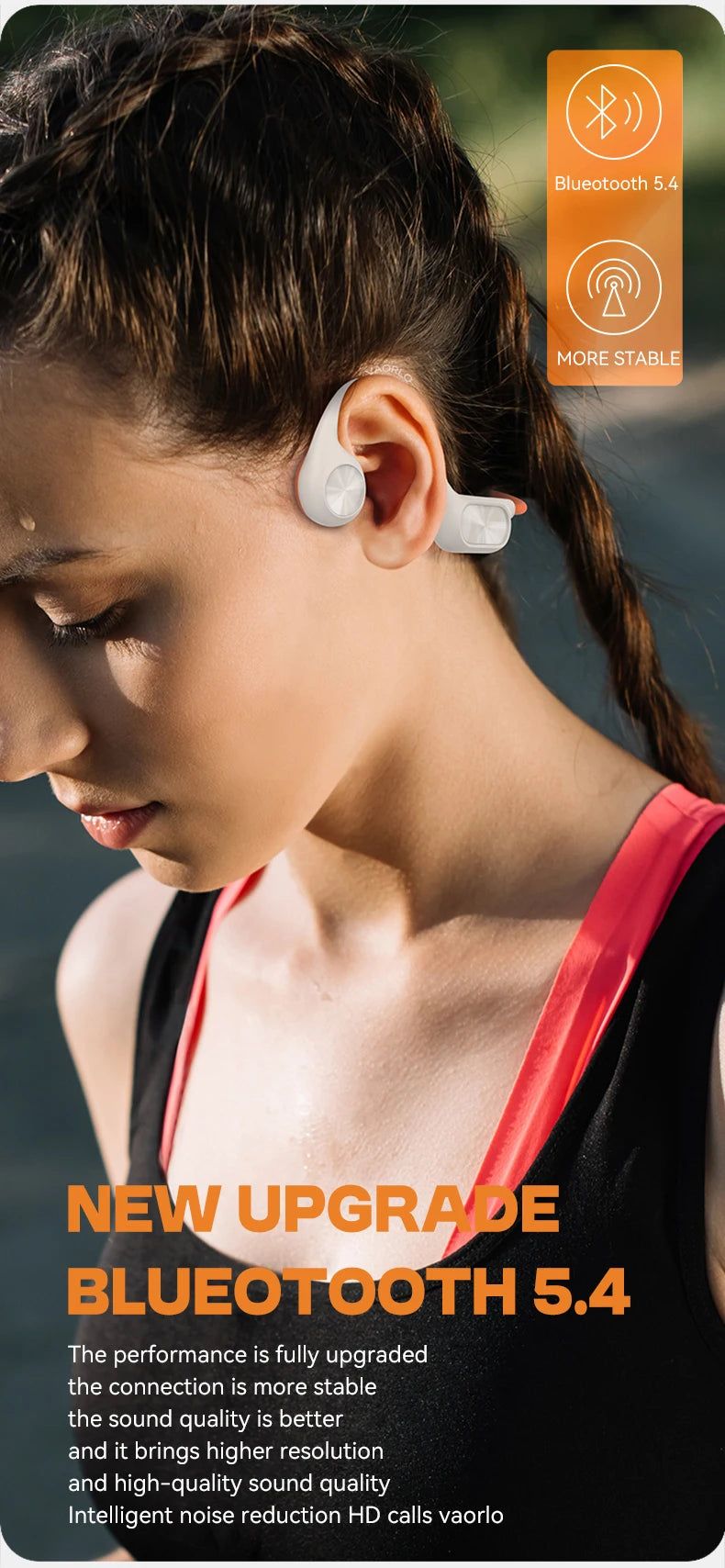 Bone Conduction Headphone Bluetooth 5.4+(32G)MP3 Bass Smart Voice Wireless Headset IPX8 Waterproof Swimming Earphone Multipoint